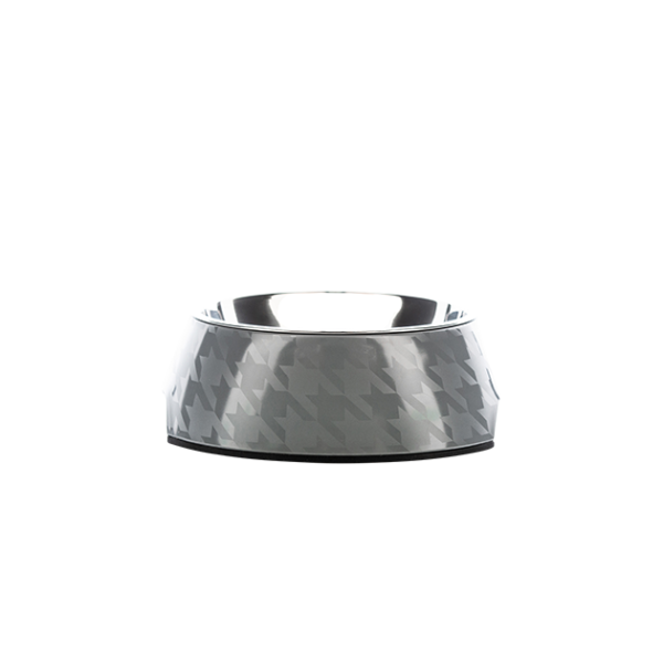 Houndz Dog Bowl Vintage Black Houndztooth