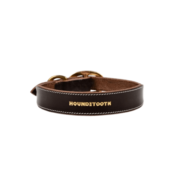 Classic Houndz Leather Dog Collar<br />
Chocolate Brown SML-MED