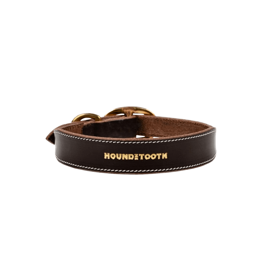 Classic Houndz Chocolate Leather Dog Collars