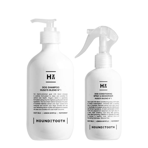 Value Pack Hugo's Blend No.1<br />
Shampoo and Conditioning<br />
& Deodoriser Spray