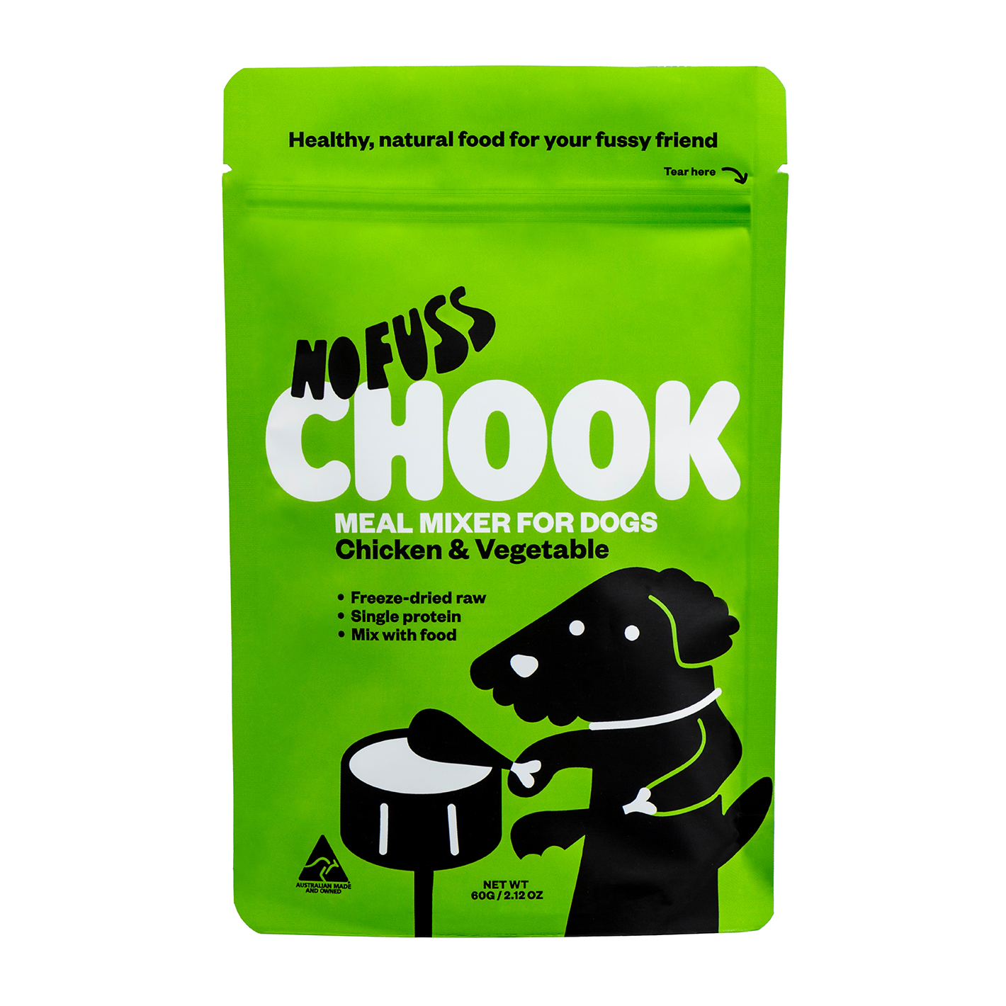 NO FUSS CHOOK VEGETABLES MEAL MIXER DOG FOOD Houndztooth